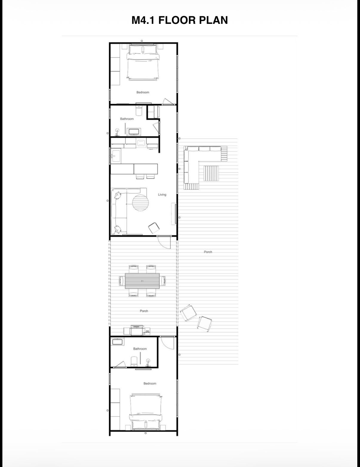 M4.1 Two-Bedroom Villa Floor Plan — 84 sqm